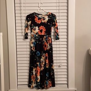 long flowered dress